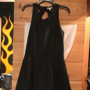 Black beaded neck ny and company dress